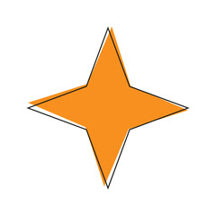 four-legged star geometric icon