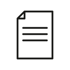 Icon document text. Business, editable content. Minimal, professional design. Vector illustration. EPS 10.