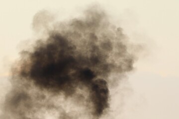 Sky with toxic smoke from an industrial explosion 