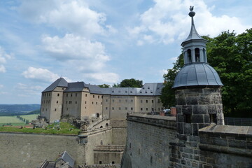 Festungsmauern Festung Königstein in der Sächsischen Schweiz