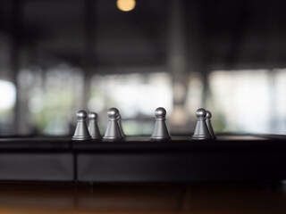 chess pawn silver color strategy group teamwork business businessman businesswoman idea planning employee meeting cooperation manager game partnership communication challenge adult staff together icon