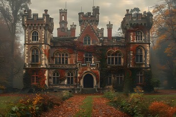 Obraz premium Bizarre and creepy old castle