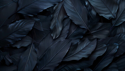 a black wallpaper with dark leaves