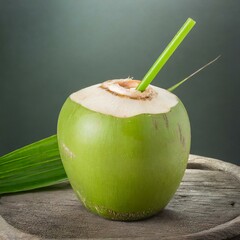 Água de coco. Bebida. Fruta.