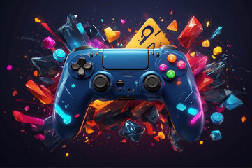 joystick | video game controller with background | Technology | Gaming 