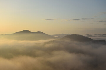 Sea of clouds in early morning