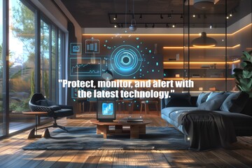 Cutting-Edge Smart Home Security Systems with Facial Recognition and Motion Sensors - obrazy, fototapety, plakaty