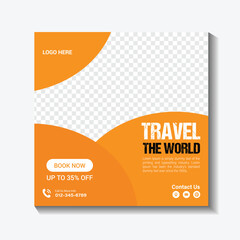 travel social media post or web banner design