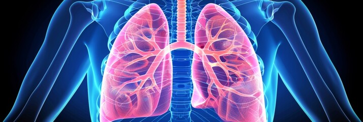 Respiratory infections  impact of pneumonia, bronchitis, and tuberculosis on the lungs - obrazy, fototapety, plakaty