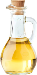 Cooking oil in glass bottle isolated on transparent background. PNG