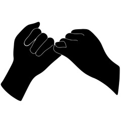 holding hands couple line drawing svg