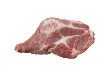 A piece of pork fillet or tenderloin isolated on white background included clipping path.