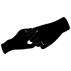 holding hands couple line drawing svg