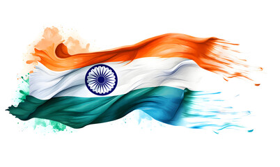 watercolor Indian flag illustration, watercolor design, modern background design
