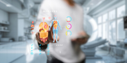 body organ, scan to check physical health, treat illness