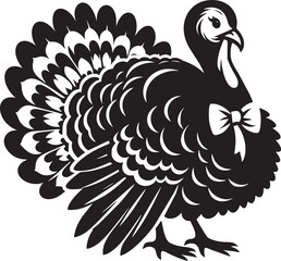 Fototapeta premium Elegant Turkey in Bow Tie