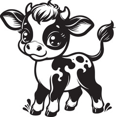 Adorable Cartoon Calf