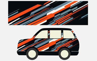 Craetive car wrap layout design. Modern car wrapping background design.Vector design.