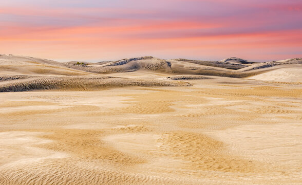 The Lancelin Sand Dunes in Western Australia.	