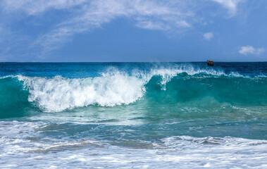 Beautiful and colorful waves in Perth Western Australia	