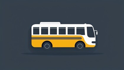 Obraz na płótnie Canvas Bus Sign: Modern Flat Style Icon Vector