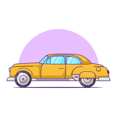 Classic Car Vehicle Transportation Illustration