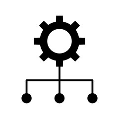  configure network glyph flat vector icon flat simple illustration on white background..eps