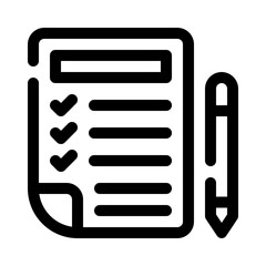 checklist line icon