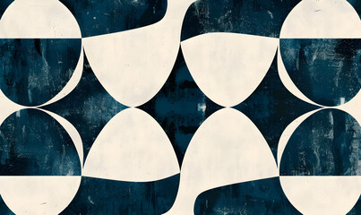 azure cool minimalistic pattern burnt azure over ivory background, Generative AI 