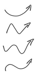 arrow road sign hand drawing set..
