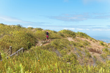 Scenic View of female taking a selfie while walking at Mombacho Volcano, Nicaragua