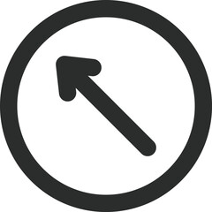 ミニ標識の線画単品イラスト　指定方向以外進行禁止