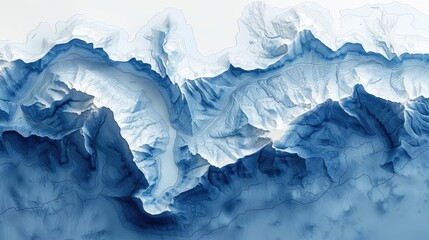 accurate bathymetric depth map of Lake Tahoe, top down view, entire lake