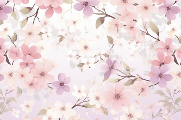 Fototapeta na wymiar Embrace the beauty of spring with a delicate flower pattern background, featuring blossoms in a symphony of colors, Generative AI