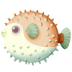 Cartoon puffer fish © koraket