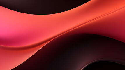 Abstract background with smooth lines in red and black colors. Space for text or image - obrazy, fototapety, plakaty