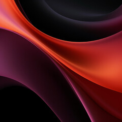 Abstract background with smooth lines in red, black and purple colors. Space for text or image - obrazy, fototapety, plakaty
