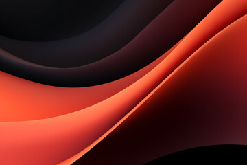 Abstract background with smooth lines in red, black and black colors. Space for text or image - obrazy, fototapety, plakaty