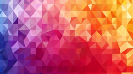 Fototapeta premium Vibrant abstract background featuring an array of colorful triangles creating a dynamic pattern.