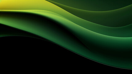 Abstract background with smooth lines in green and yellow colors. Green, yellow or orange colors, Space for text or image - obrazy, fototapety, plakaty