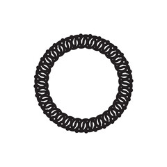 floral round frame. Ring border pattern ethnic graphic lace islamic vector illustration.