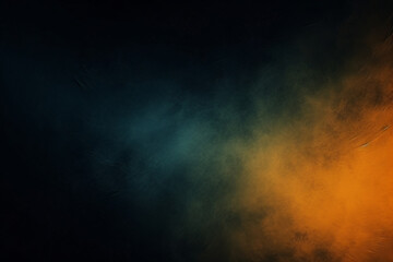 Colored smoke on a dark background. Orange, yellow or red colors, Space for text or image - obrazy, fototapety, plakaty
