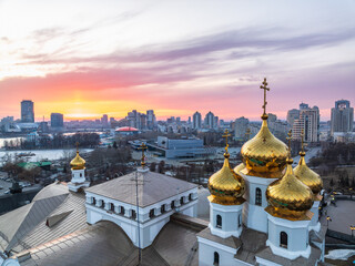 Church of St. Nicholas in Yekaterinburg. Aerial view