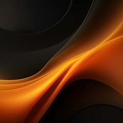 Abstract orange and black wavy background. Orange, yellow or red colors, Space for text or image - obrazy, fototapety, plakaty