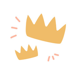 Crown cute doodle pastel illustration