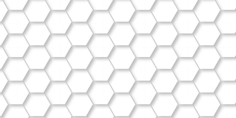 White Hexagonal Background. Luxury White Pattern. Vector Illustration. 3D Futuristic abstract honeycomb mosaic white background. geometric mesh cell texture. modern futuristic wallpaper.