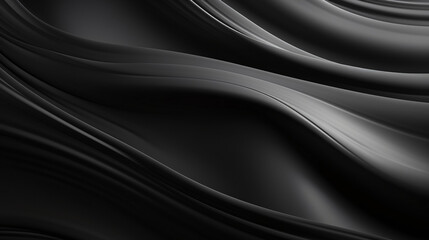 Black wavy background. Black and silver colors, Space for text or image - obrazy, fototapety, plakaty