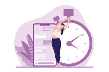 Yoga Activity Flat Design Illustration