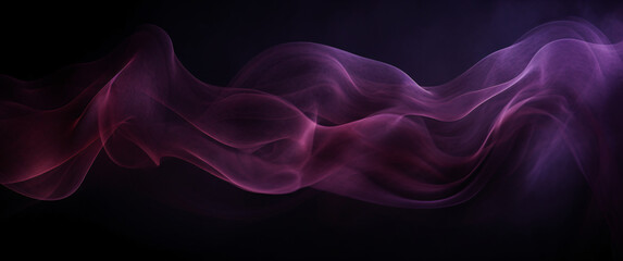 Purple smoke on black background. Abstract smoke pattern. Violet, purple and pink colors, Space for text or image - obrazy, fototapety, plakaty