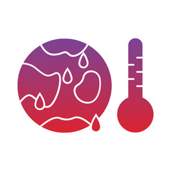 Global Warming Flat Gradient Style